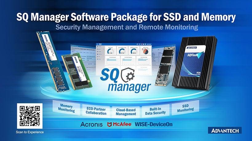 Advantech lance son package logiciel SQ Manager pour surveiller à distance et gérer la sécurité des disques SSD et de la mémoire
